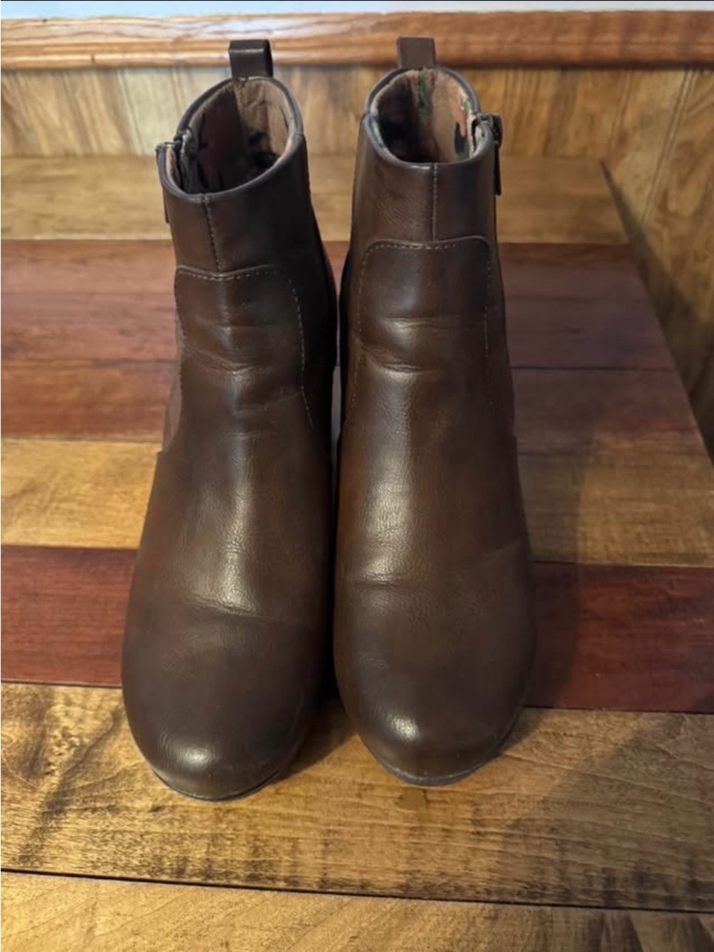 boc Brown Leather Ankle Boots